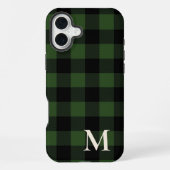 Coque iPhone 16 Plus Vérification de l'assiette de Buffalo vert de la f (Verso)