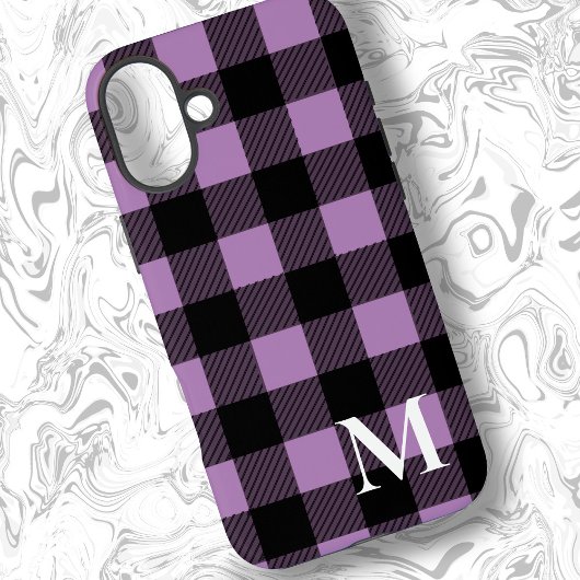 Coque iPhone 16 Plus Vichy Buffalo à carreaux lavande