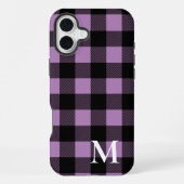 Coque iPhone 16 Plus Vichy Buffalo à carreaux lavande (Verso)
