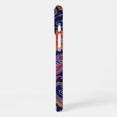 Coque iPhone 16 Plus Violet Rose Paisley (Côté gauche)