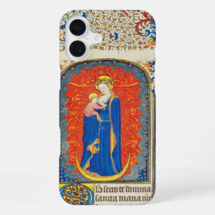 Coque iPhone 16 Plus VIRGIN AVEC ENFANT ET ANGELS Antique Fleurs