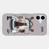 Coque iPhone 16 Plus Voyage dans le temps (Verso Horizontal)