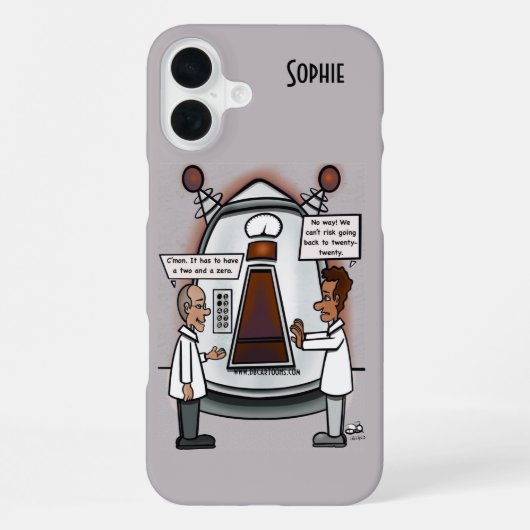 Coque iPhone 16 Plus Voyage dans le temps (Verso)