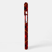 Coque iPhone 16 Plus Wallace tartan rouge noir plaid (Côté gauche)