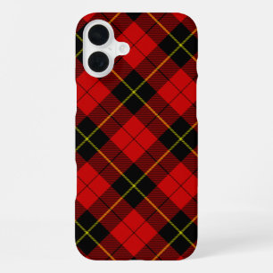 Coque iPhone 16 Plus Wallace tartan rouge noir plaid