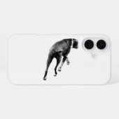 Coque iPhone 16 Pocket Motion – Marche N&B (Verso Horizontal)