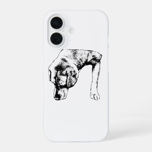 Coque iPhone 16 Pocket Scout, chiot calme (Verso)