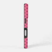 Coque iPhone 16 Point rose pointillé (Côté droit)