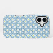 Coque iPhone 16 points margueris bleu clair (Verso Horizontal)