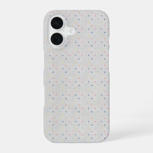 Coque iPhone 16 Points minuscules Pastel (Verso)