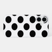 Coque iPhone 16 Points noirs (Verso Horizontal)