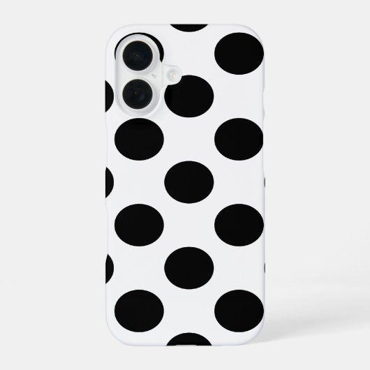 Coque iPhone 16 Points noirs (Verso)