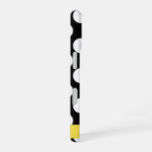 Coque iPhone 16 Points noirs et blancs, Pointillés, Votre nom (Côté droit)
