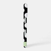 Coque iPhone 16 Points noirs et blancs, Pointillés, Votre Nom (Côté droit)