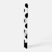 Coque iPhone 16 Points noirs et blancs, Pointillés, Votre Nom (Côté droit)