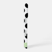 Coque iPhone 16 Points noirs et blancs, Pointillés, Votre nom (Côté droit)