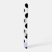 Coque iPhone 16 Points noirs et blancs, Pointillés, Votre nom (Côté droit)