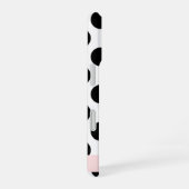 Coque iPhone 16 Points noirs et blancs, Pointillés, Votre nom (Côté droit)