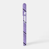 Coque iPhone 16 points polka sur bois violet (Côté gauche)