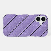Coque iPhone 16 points polka sur bois violet (Verso Horizontal)