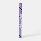 Coque iPhone 16 points polka sur bois violet (Côté droit)