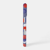 Coque iPhone 16 points rouges, blancs et bleus (Côté droit)