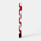 Coque iPhone 16 Points rouges, Motif à pois, Votre nom (Côté droit)
