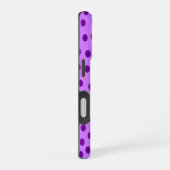 Coque iPhone 16 Pois violets de lavande (Côté droit)