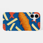 Coque iPhone 16 Poisson et frites (Verso Horizontal)