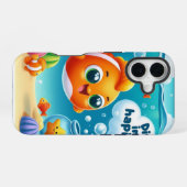 Coque iPhone 16 Poisson rouge (Verso Horizontal)