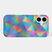 Coque iPhone 16 Polygone iridescent (Verso Horizontal)