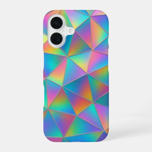Coque iPhone 16 Polygone iridescent (Verso)