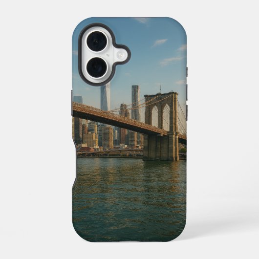 Coque iPhone 16 Pont de Brooklyn & Skyline de NYC (Verso)