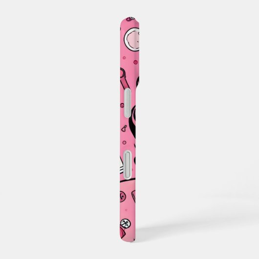 Coque iPhone 16 Pop art fille coque rose coque design (Côté droit)