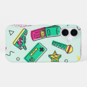Coque iPhone 16 Pop Tech Rétro Y2K Memphis (Verso Horizontal)