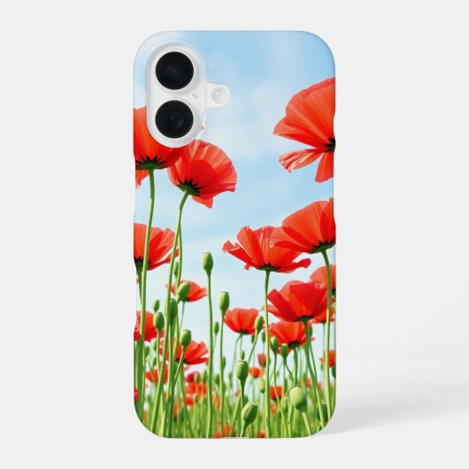 Coque iPhone 16 Poppies d'été (Verso)