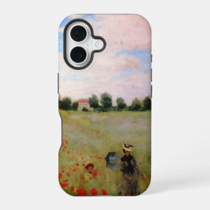 Coque iPhone 16 Poppies rouges par Monet - Poppy Field Parasol Fem