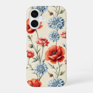 Coque iPhone 16 Poppy et Dahlia