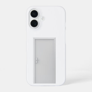 Coque iPhone 16 Porte blanche avec serrure de porte intelligente