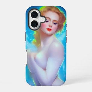 Coque iPhone 16 Portrait de Déesse Éthérée – Fantastique Surréalis