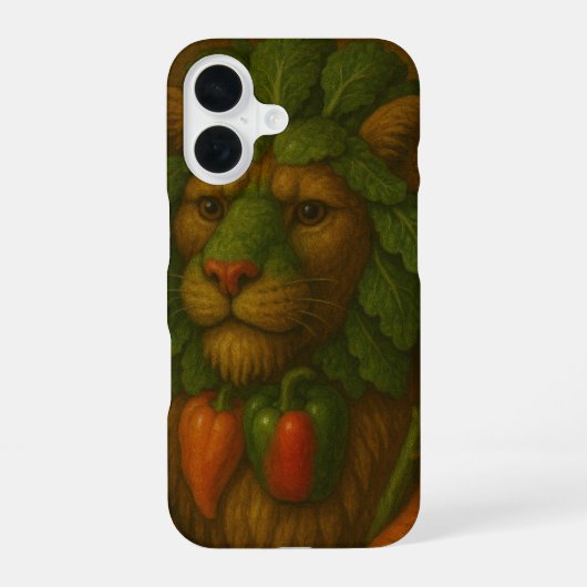 Coque iPhone 16 Portrait de Lion Renaissance (Verso)