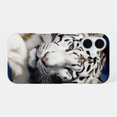 Coque iPhone 16 Portrait de Tigre Blanc (Verso Horizontal)
