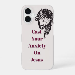 Coque iPhone 16 "Posez votre anxiété sur Jésus" IPhone 14 cas de t