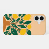 Coque iPhone 16 Pot floral dessin à la main (Verso Horizontal)