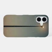 Coque iPhone 16 Poteau d'éclairage public vintage (Verso Horizontal)