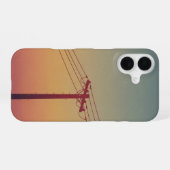 Coque iPhone 16 Poteau électrique rétro (Verso Horizontal)