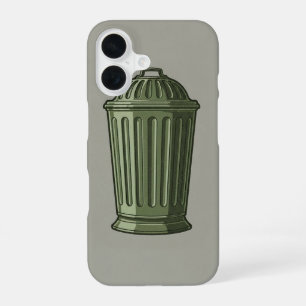 Coque iPhone 16 Poubelle Rétro Simple