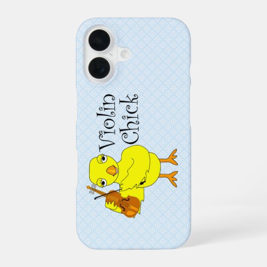 Coque iPhone 16 Poulet au violon Texte (Verso)