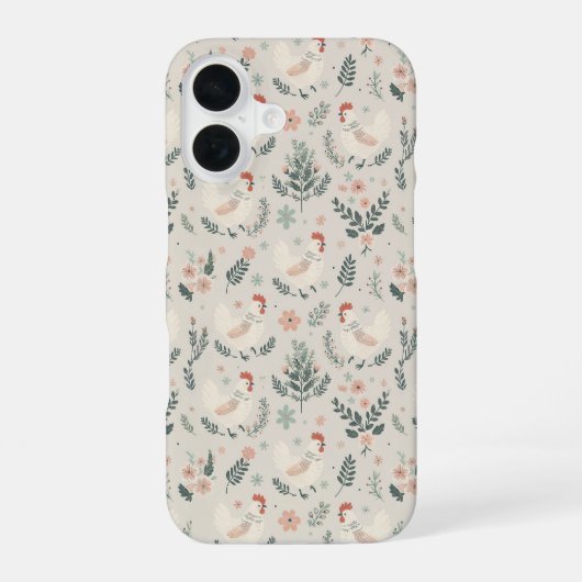 Coque iPhone 16 Poulet dans le jardin (Verso)