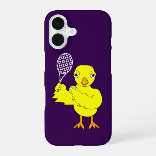 Coque iPhone 16 Poulette de Tennis (Verso)
